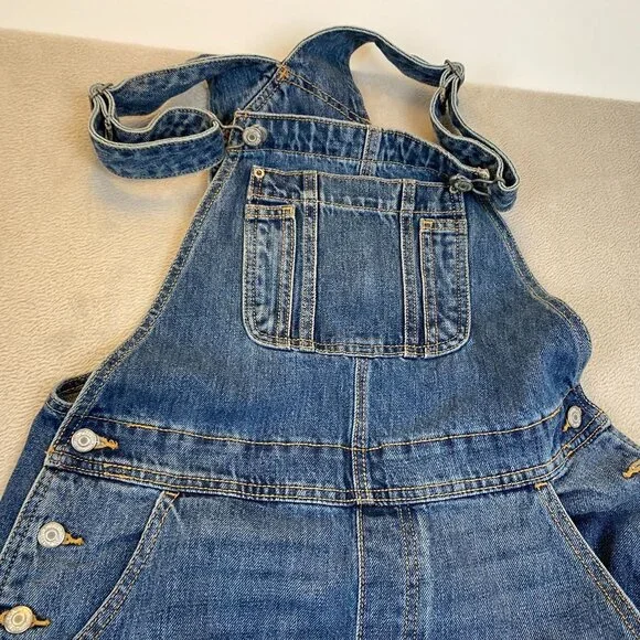 Old Navy Women's Overalls Size 8 Blue Denim Baggy Wide Leg - Picture 7 of 11